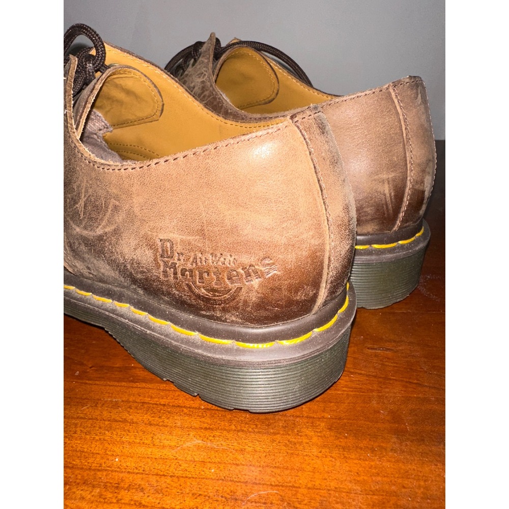 Dr. Martens 1561 Men's Low Cut Boots Size 11 Brown Heritage England Made Shoes - Picture 4 of 9